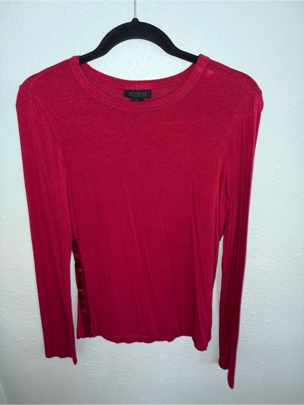 The Limited Red Long-Sleeve Crewneck Top